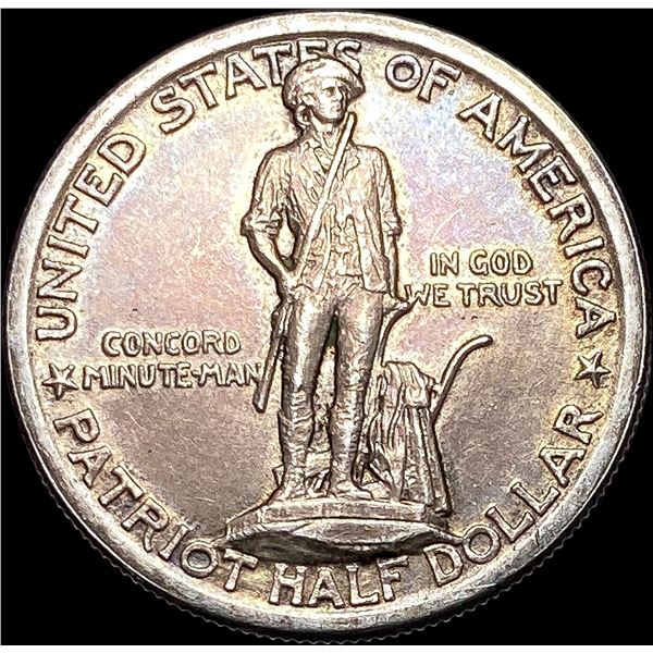 1925 Silver Lexington-Concord Half Dollar CLOSELY UNCIRCULATED