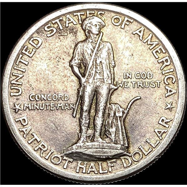 1925 Silver Lexington-Concord Half Dollar CLOSELY UNCIRCULATED