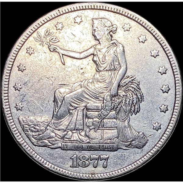 1877 Silver Trade Dollar NEARLY UNCIRCULATED