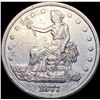 Image 1 : 1877 Silver Trade Dollar NEARLY UNCIRCULATED