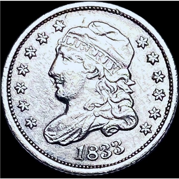 1833 Capped Bust Half Dime CHOICE AU