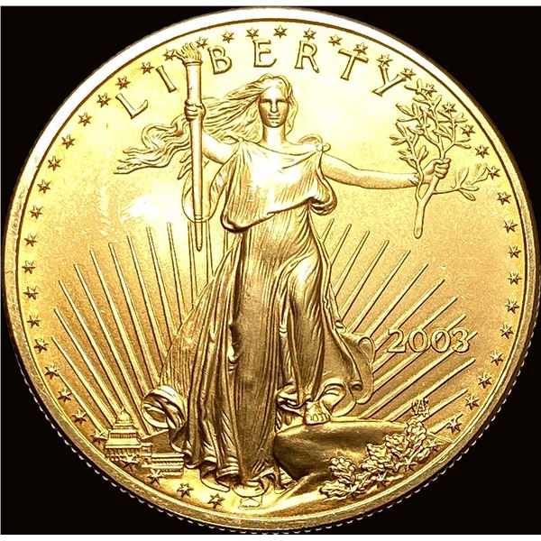 2003 1oz Gold American Eagle $50 SUPERB GEM BU