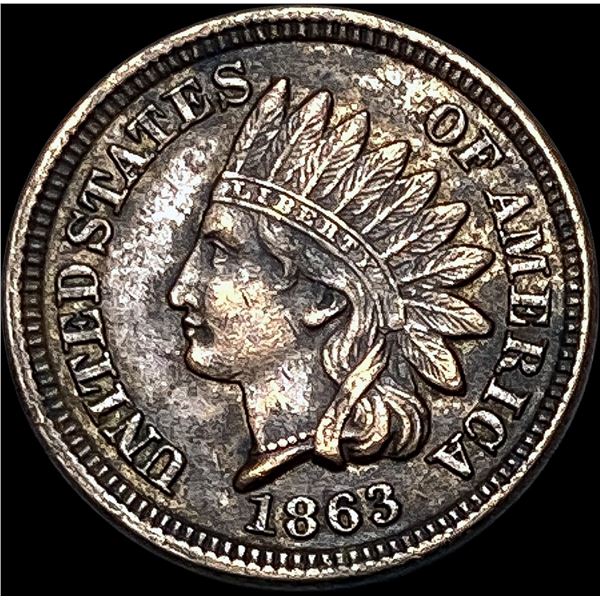 1863 Indian Head Cent CLOSELY UNCIRCULATED