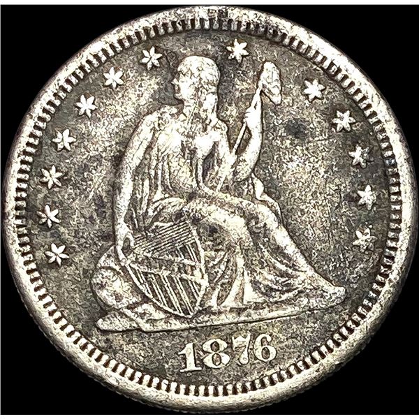 1876-CC Silver Quarter Dollar LIGHTLY CIRCULATED