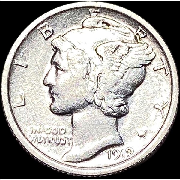 1919 Silver Mercury Dime LIGHTLY CIRCULATED