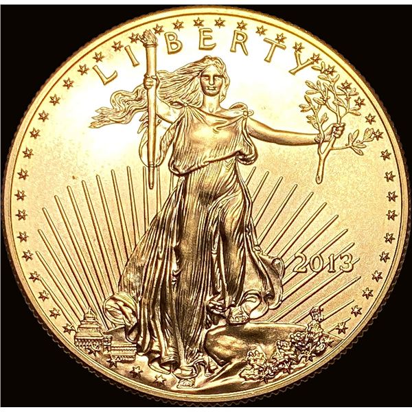 2013 1oz Gold American Eagle $50 SUPERB GEM BU