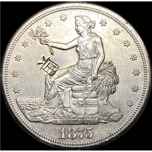 1875-S Silver Trade Dollar CLOSELY UNCIRCULATED