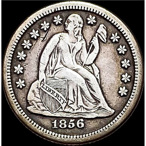 1856-O Silver Seated Liberty Dime CLOSELY UNCIRCULATED