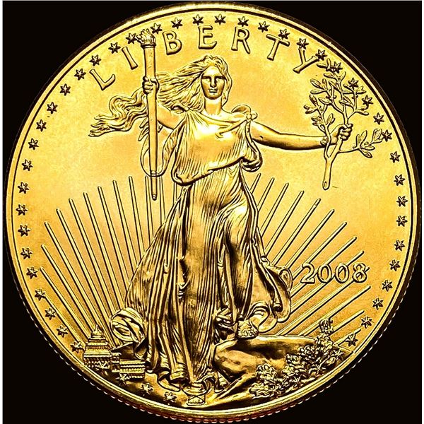 2008 1 oz Gold American Eagle $50 SUPERB GEM BU