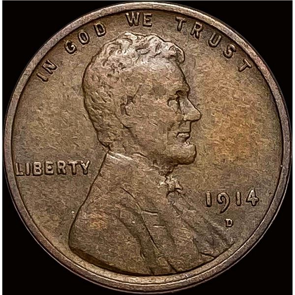 1914-D Lincoln Wheat Cent LIGHTLY CIRCULATED