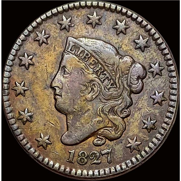 1827 Copper Large Cent NEARLY UNCIRCULATED