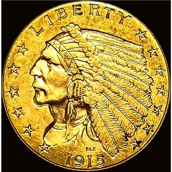 1915 Indian Head Gold $2.50 Quarter Eagle CLOSELY UNCIRCULATED