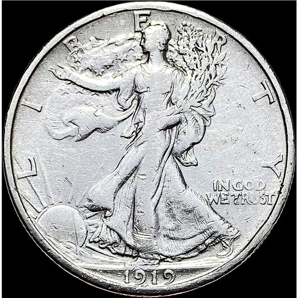 1919-S Silver Walking Liberty Half Dollar NEARLY UNCIRCULATED