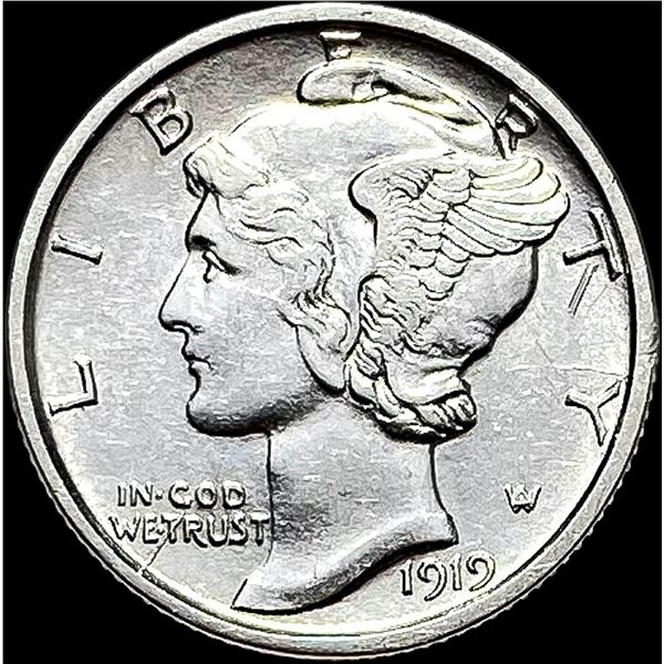 1919-D Silver Mercury Dime UNCIRCULATED