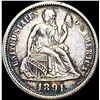 Image 1 : 1891-O Silver Seated Liberty Dime CLOSELY UNCIRCULATED