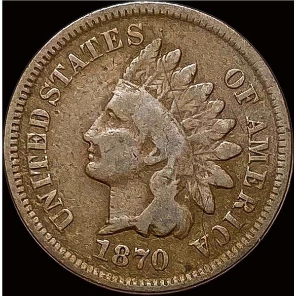 1870 Indian Head Cent NICELY CIRCULATED