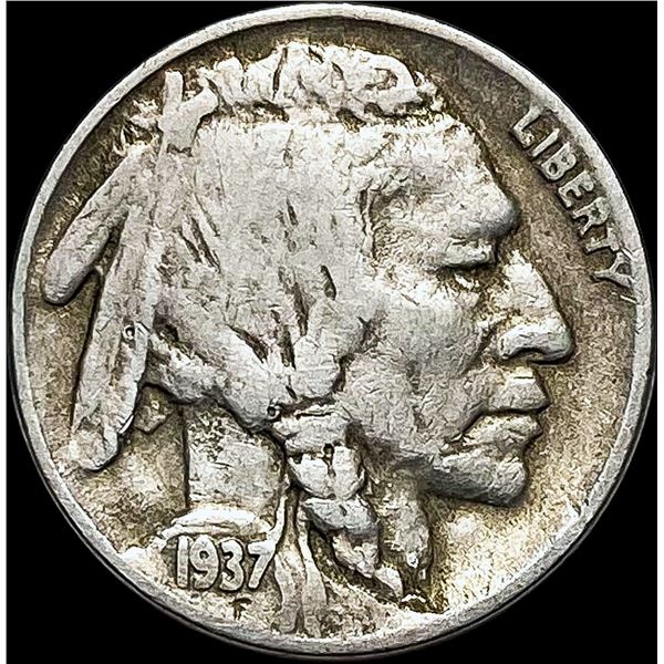 1937-D 3 Leg Buffalo Nickel NEAR UNC