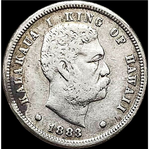 1883 Silver Dime Hawaii NEARLY UNCIRCULATED