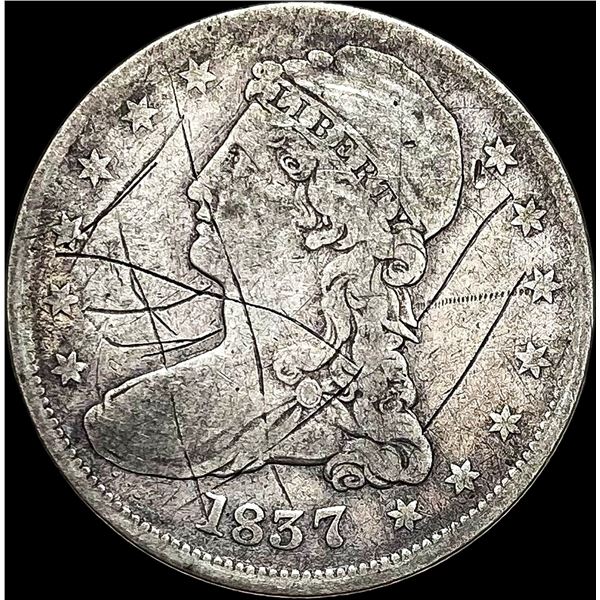 1837 Capped Bust Half Dollar Reeded Edge Silver 50C. HIGH GRADE