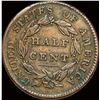 Image 2 : 1828 Copper Half Cent LIGHTLY CIRCULATED