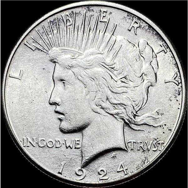 1924-S Silver Peace Dollar CLOSELY UNCIRCULATED