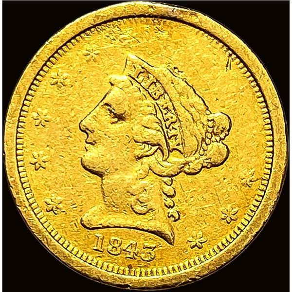 1843-O Gold $2.50 Quarter Eagle LIGHTLY CIRCULATED