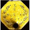 Image 2 : 1871 California Gold 1/4 Dollar Token HIGH GRADE