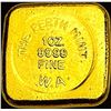 Image 2 : Perth Mint 1 oz Gold Cast Bar 9999 Fine SUPERB GEM BU