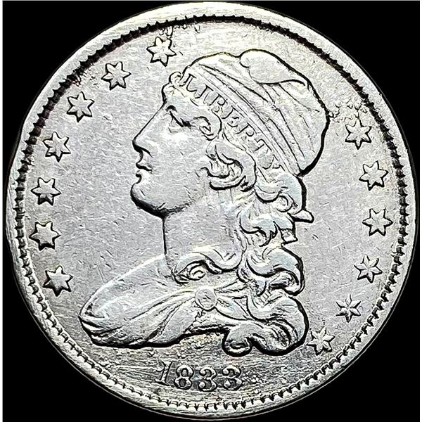 1833 Capped Bust Silver Quarter CLOSELY UNCIRCULATED