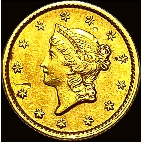 1853 Gold $1 Liberty Head Type 1 CLOSELY UNCIRCULATED