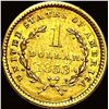 Image 2 : 1853 Gold $1 Liberty Head Type 1 CLOSELY UNCIRCULATED