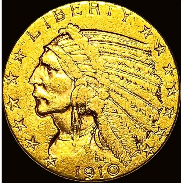 1910 Indian Head Half Eagle $5 Gold CLOSELY UNCIRCULATED