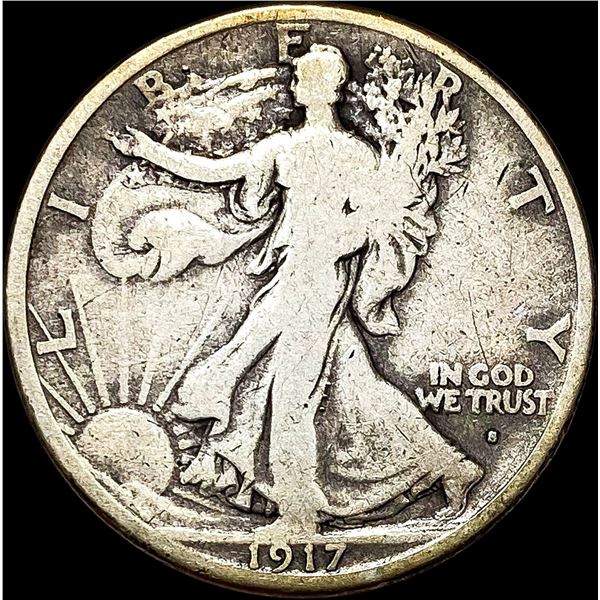 1917-S Walking Liberty Half Dollar NICELY CIRCULATED