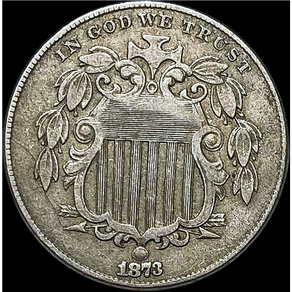 1873 Shield Nickel NEARLY UNCIRCULATED