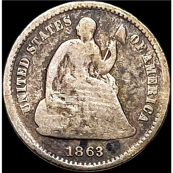 1863-S Seated Liberty Half Dime NICELY CIRCULATED
