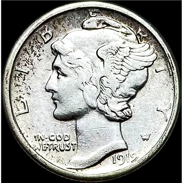 1919-D Mercury Dime CLOSE UNC
