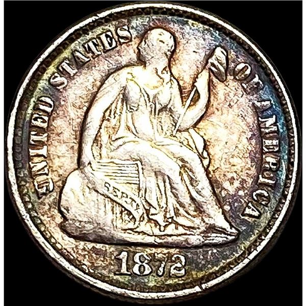 1872 Seated Liberty Half Dime NEARLY UNCIRCULATED