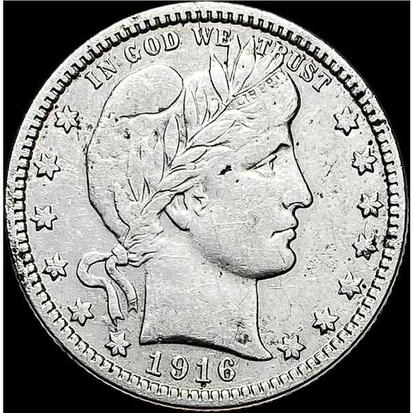 1916-D Silver Barber Quarter NEAR UNC