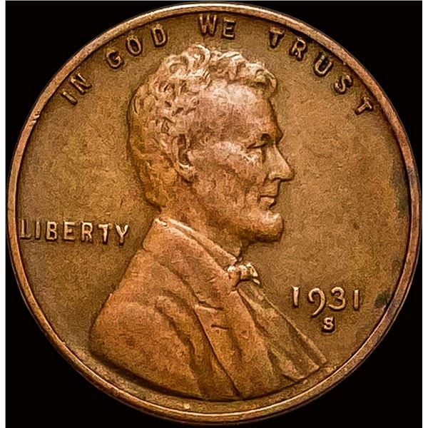 1931-S Wheat Cent NEARLY UNCIRCULATED