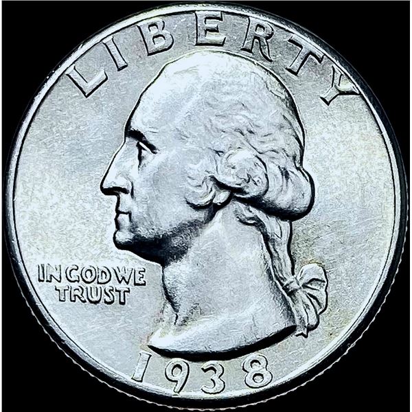 1938 Silver Washington Quarter CHOICE BU