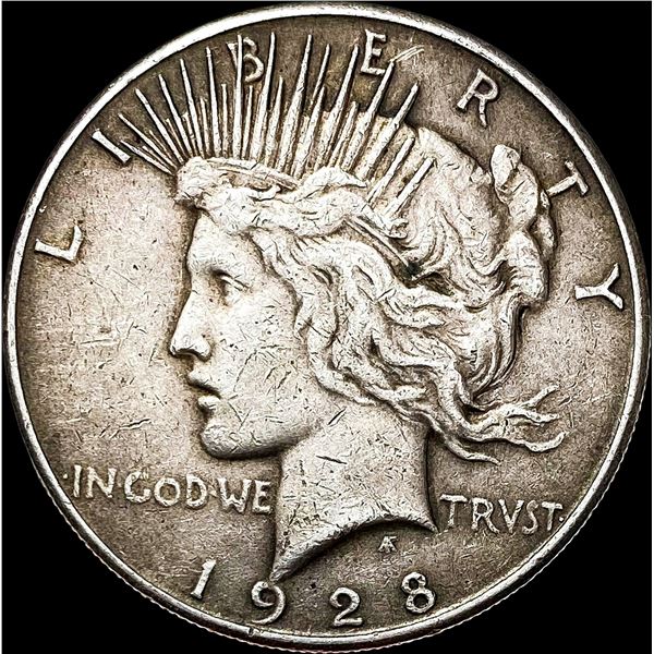 1928-S Silver Peace Dollar NEARLY UNCIRCULATED