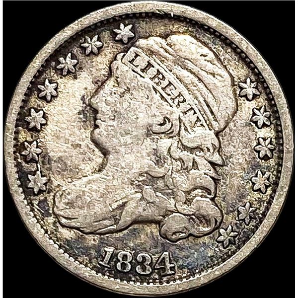 1834 Capped Bust Dime LIGHTLY CIRCULATED