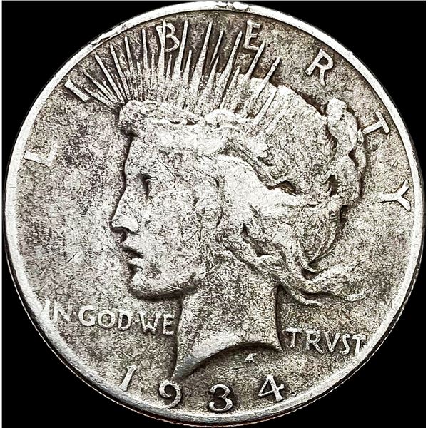 1934-S Silver Peace Dollar NICELY CIRCULATED
