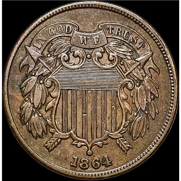 1864 Two-Cent Piece CLOSELY UNCIRCULATED