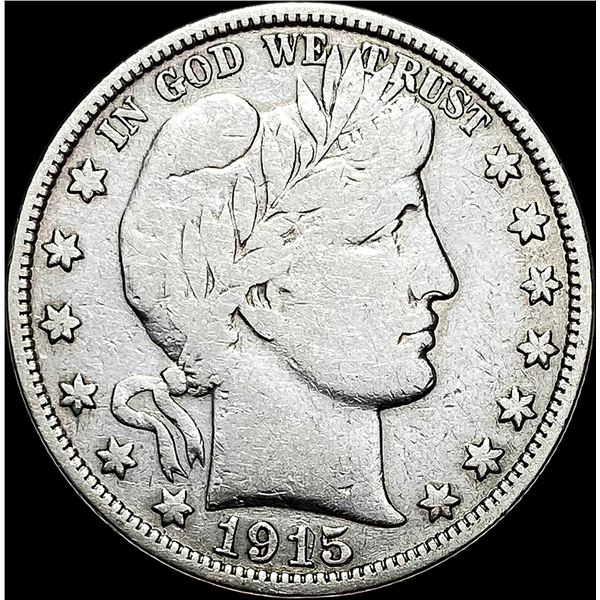 1915-S Silver Barber Half Dollar LIGHTLY CIRCULATED