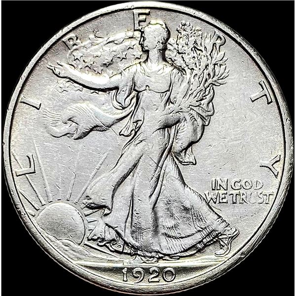 1920-S Silver Walking Liberty Half Dollar CLOSELY UNCIRCULATED