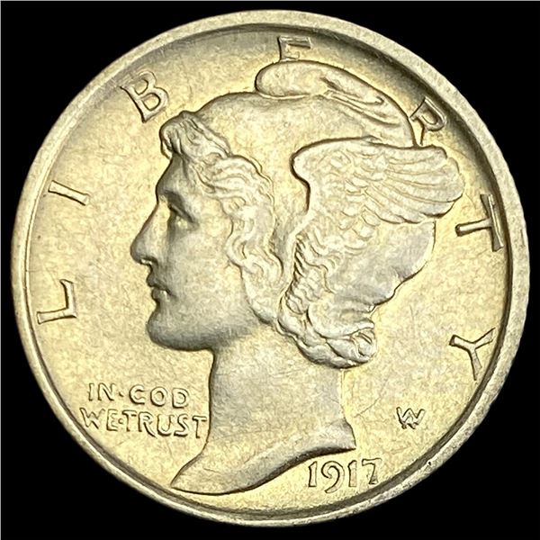 1917-S Silver Mercury Dime CHOICE AU