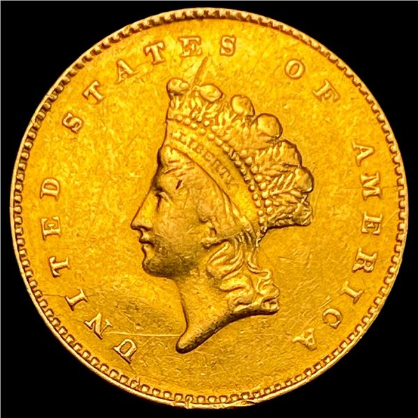 1855 Gold $1 Indian Princess Type 2 CLOSELY UNCIRCULATED