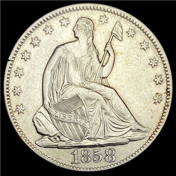 1858-O Seated Liberty Half Dollar CLOSELY UNCIRCULATED