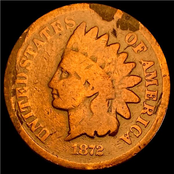 1872 Indian Head Cent NICELY CIRCULATED